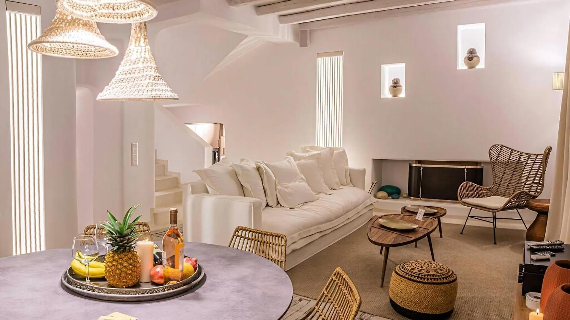 Splendid Mykonos Villa Villa Agape 5 Bedrooms Private Pool With Stunning Sea Views Outdoor Lounge Dining Area Hot Tub Kalafatis