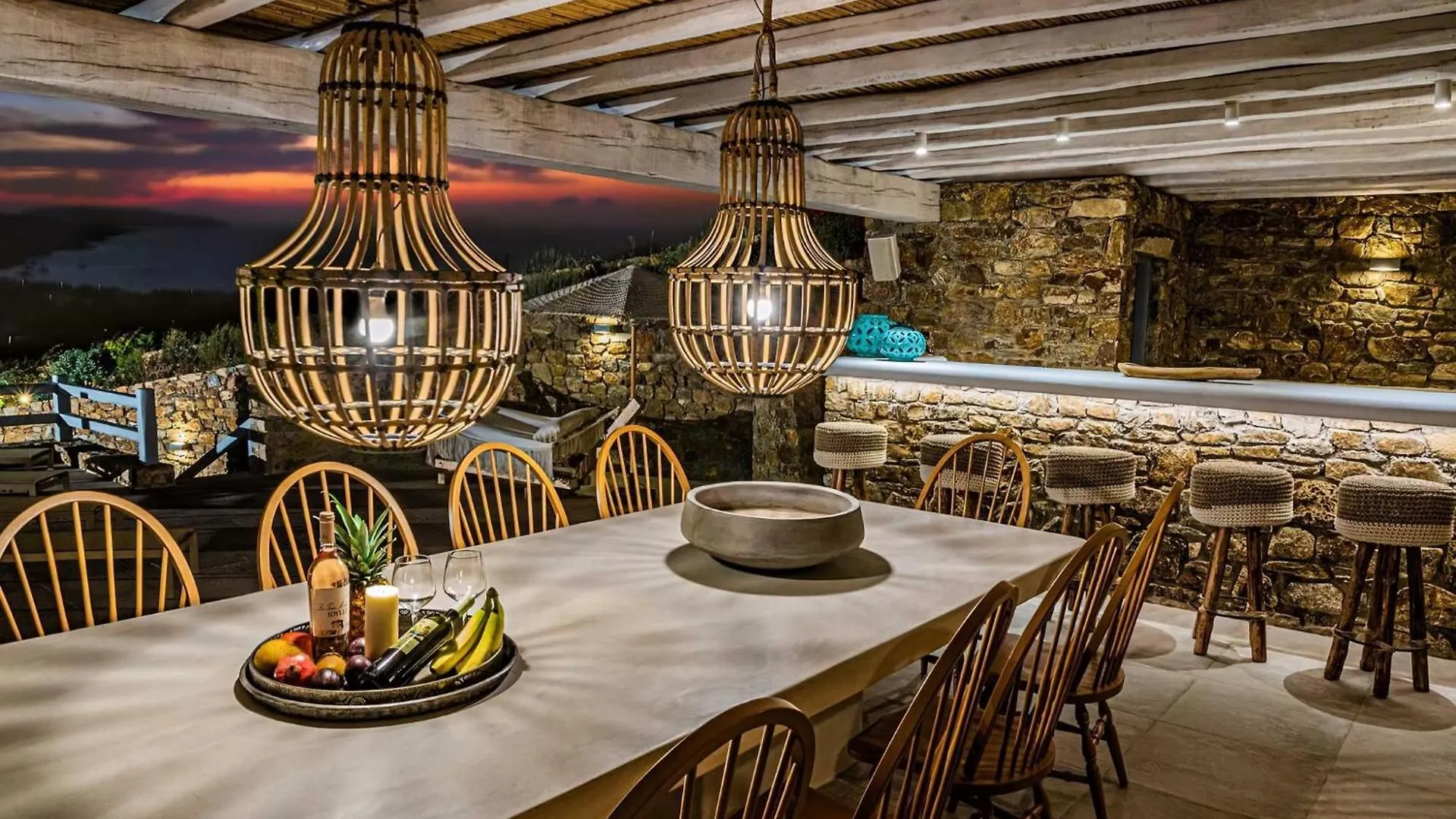 Splendid Mykonos Villa Villa Agape 5 Bedrooms Private Pool With Stunning Sea Views Outdoor Lounge Dining Area Hot Tub Kalafatis